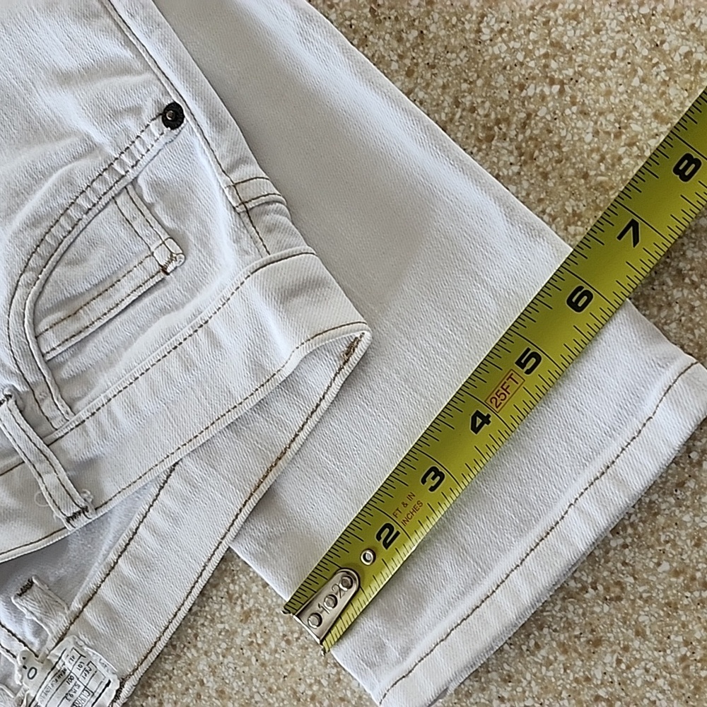 Current/ Elliott The Fling Sandy White Jeans Size 25 - Picture 8 of 13